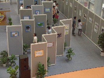 坚杆支架,展览屏风,书画展览材料